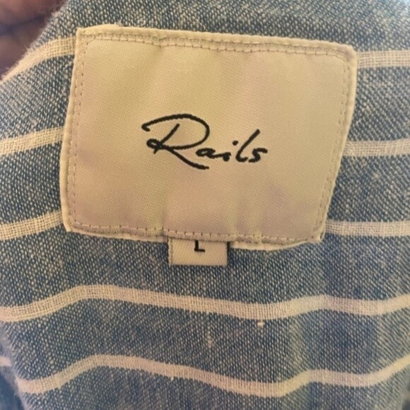 Rails Tie Waist Striped Boho Chic Dress Size Large - Picture 4 of 4